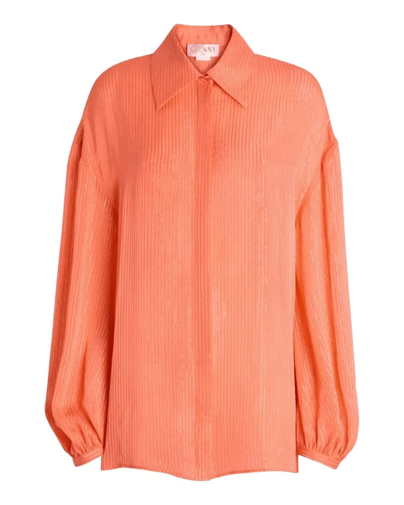 Genny balloon-sleeve top - Orange Orange