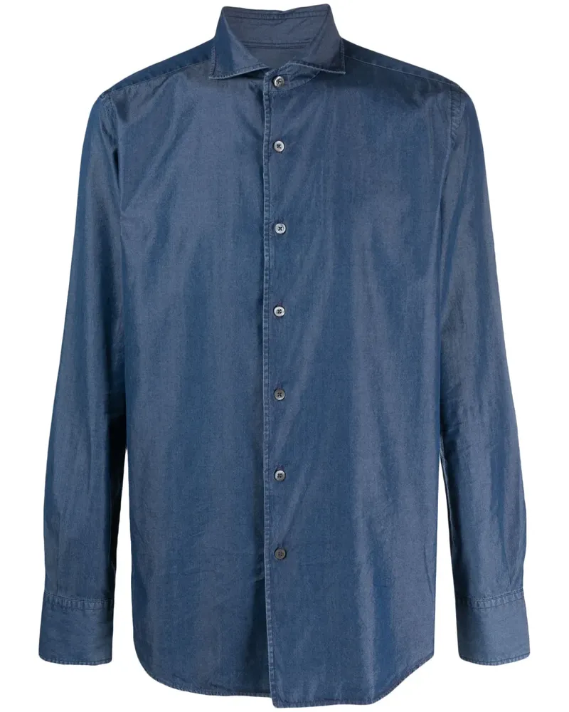 Canali Klassisches Hemd - Blau Blau
