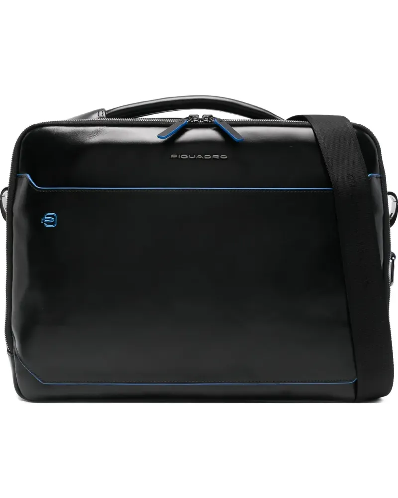 Piquadro leather laptop bag - Schwarz Schwarz