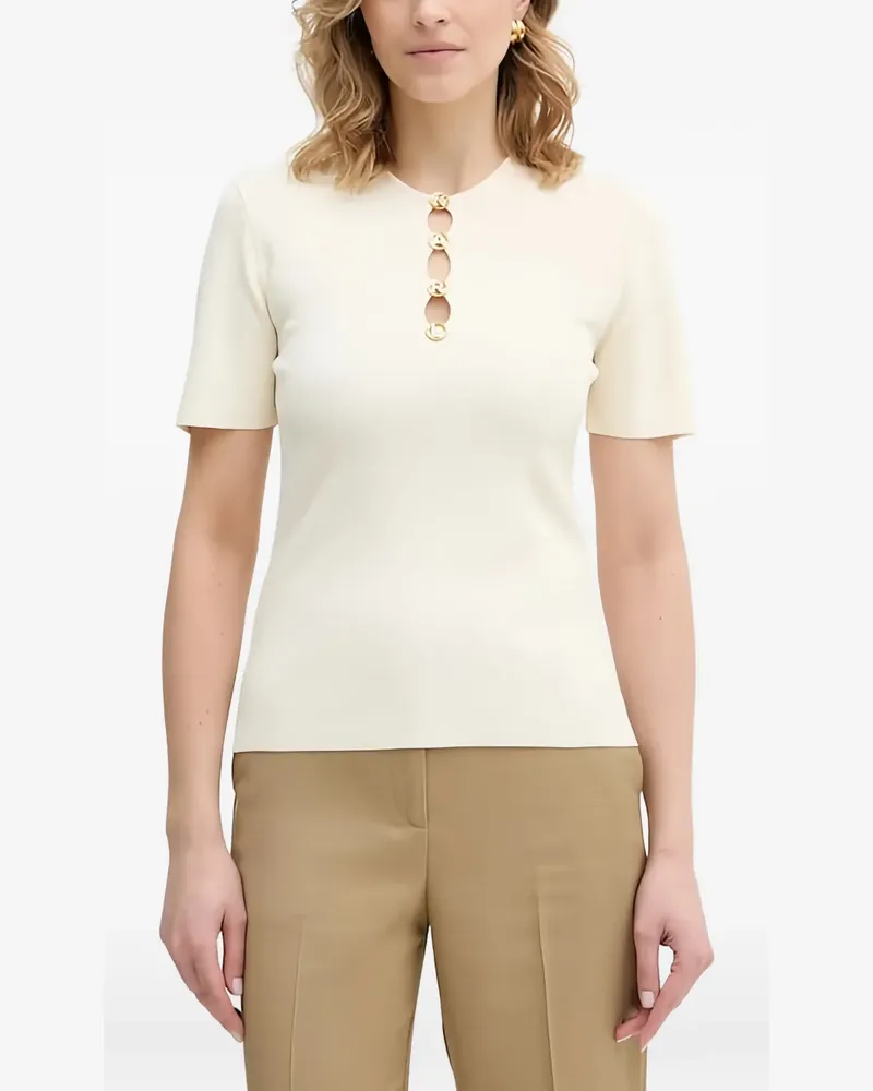 Karl Lagerfeld Geknöpftes Strickoberteil - Nude Nude