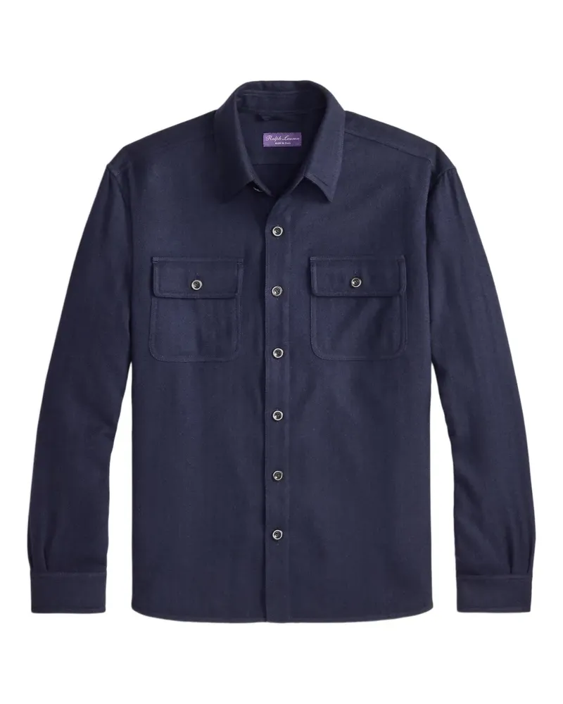 Ralph Lauren Hemd mit Fischgrätenmuster - Blau Blau