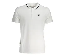 logo-patch polo shirt - Weiß