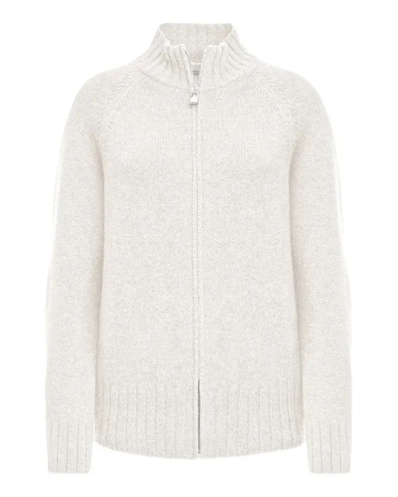 Malo ribbed-trims cardigan - Weiß Weiß