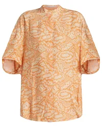 Stella McCartney Tunika mit Wolken-Print Orange