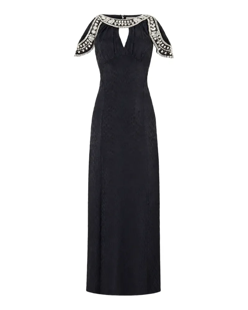 Temperley London Pyramus Midikleid - Schwarz Schwarz