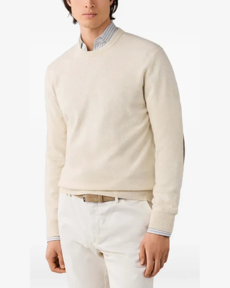 Hackett Strick mit Ellenbogen-Patch - Nude Nude