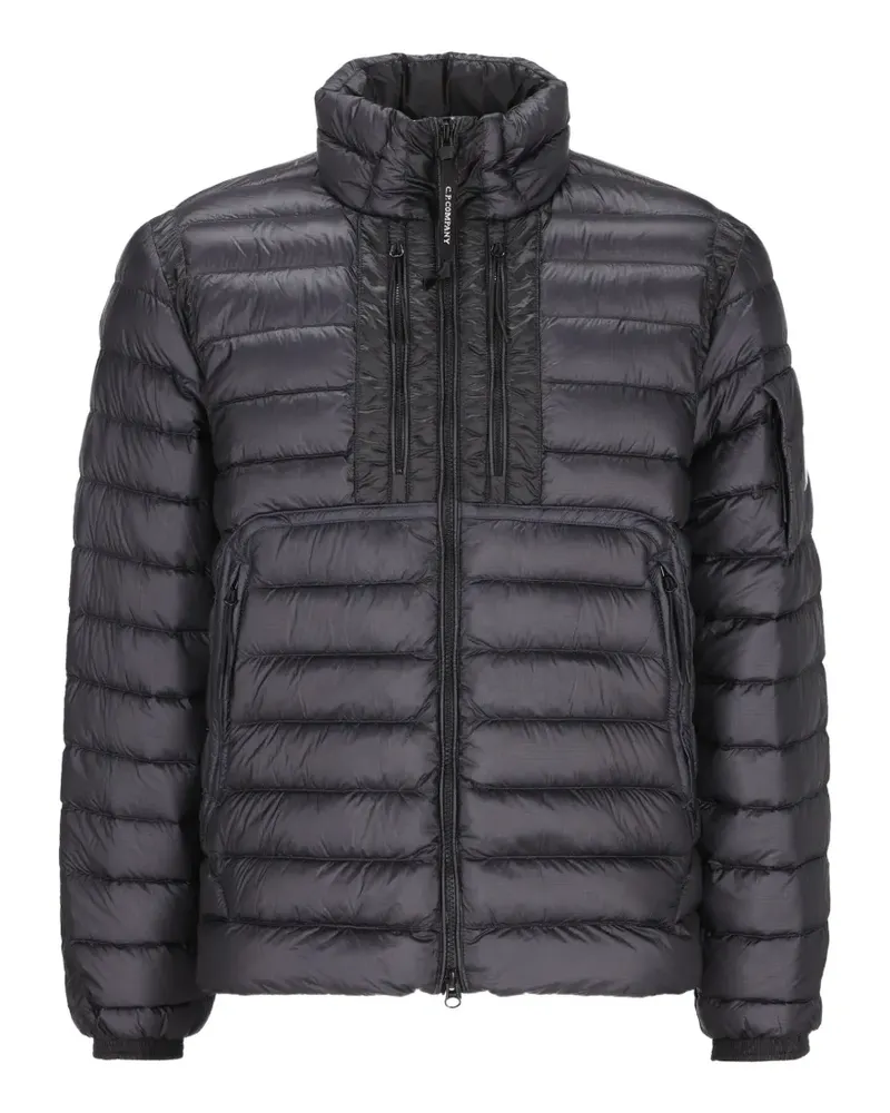 C.P. Company Gesteppte Jacke mit Linsen-Detail - Schwarz Schwarz