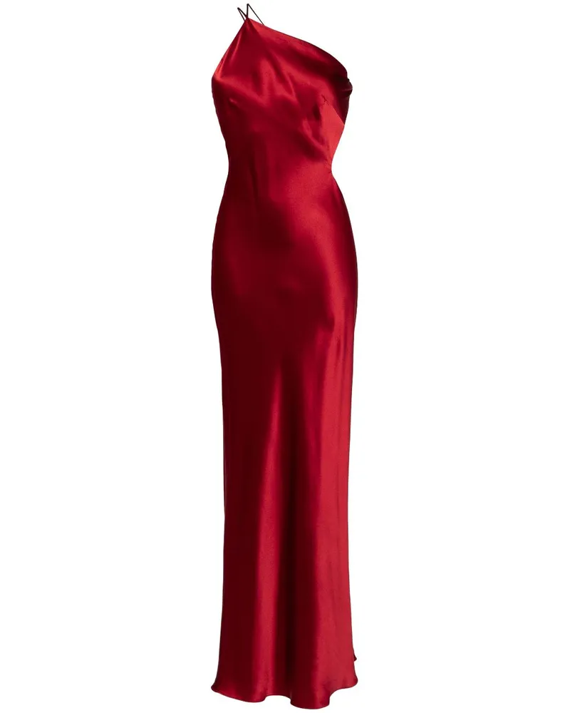 mason by michelle mason Asymmetrisches Abendkleid aus Seide - Rot Rot