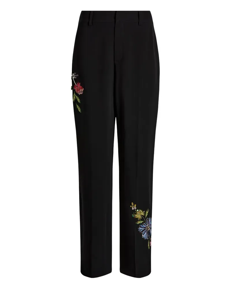 Cinq à Sept Harlan floral trousers - Schwarz Schwarz