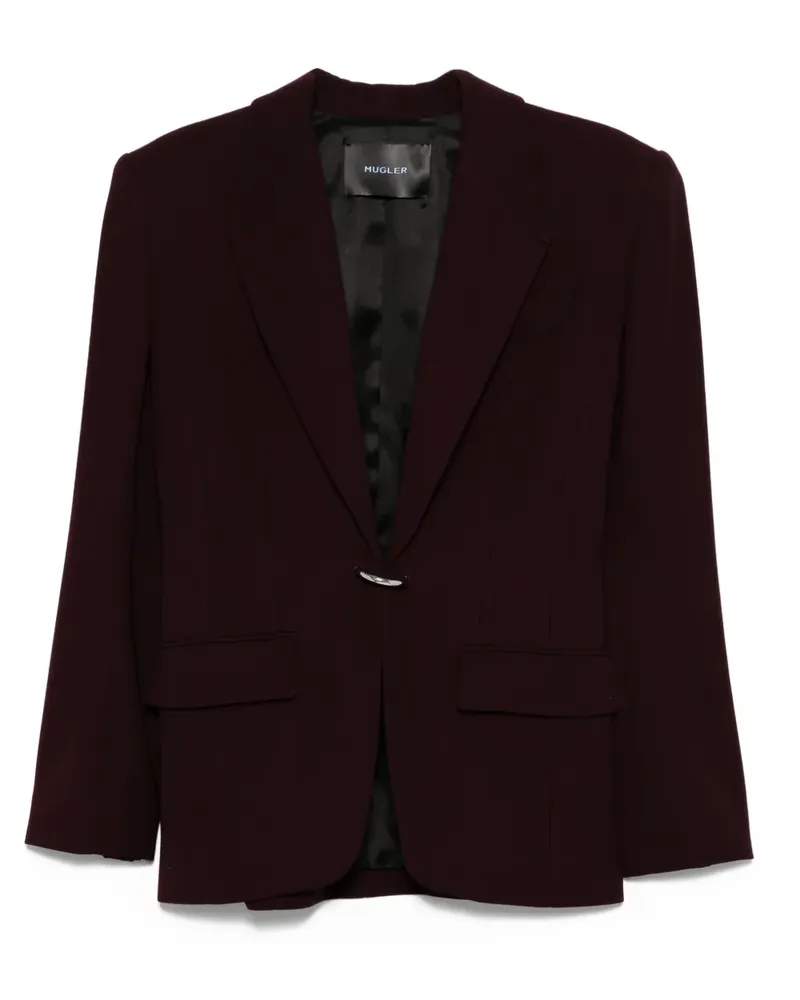 Thierry Mugler Einreihige Jacke - Rot Rot