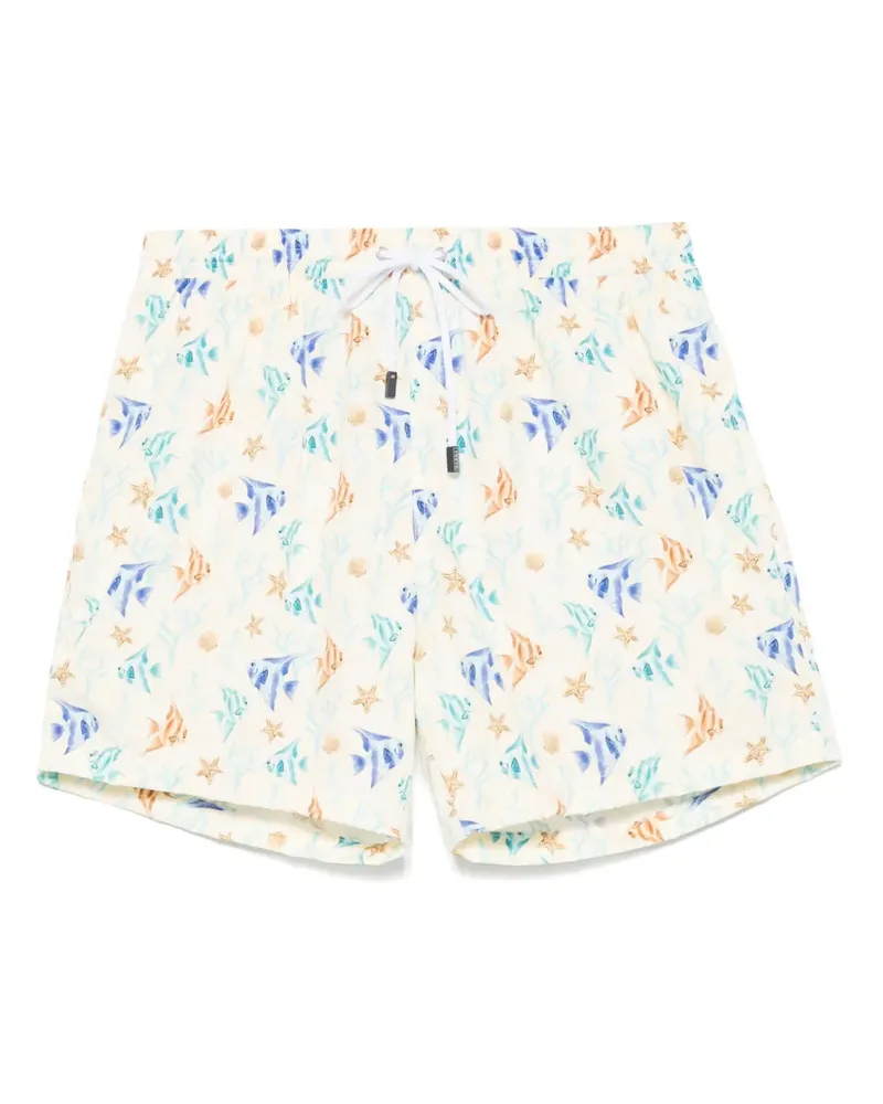 BARBA Badeshorts mit Print - Nude Nude