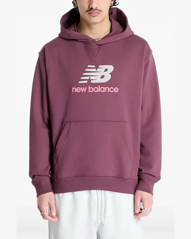New Balance Athletics Hoodie mit Logo-Print - Violett Violett