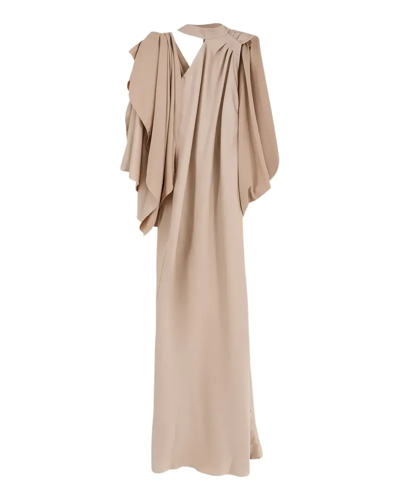 ACTUALEE draped satin-band maxi dress - Nude Nude