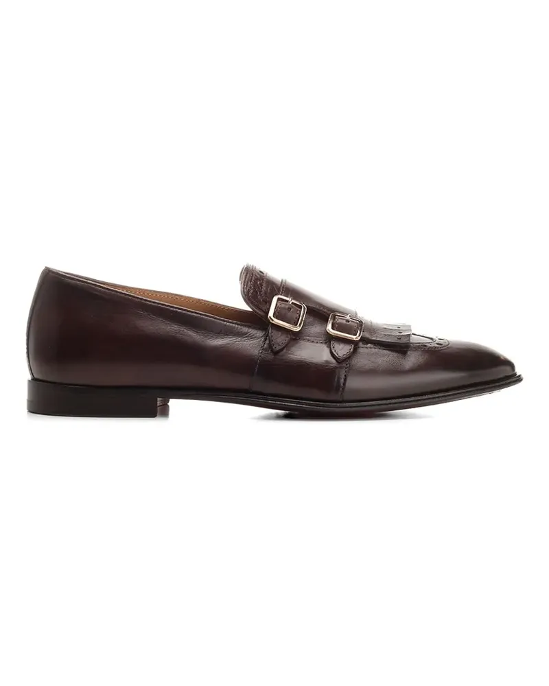 Corvari fringed double-buckle monk shoes - Braun Braun
