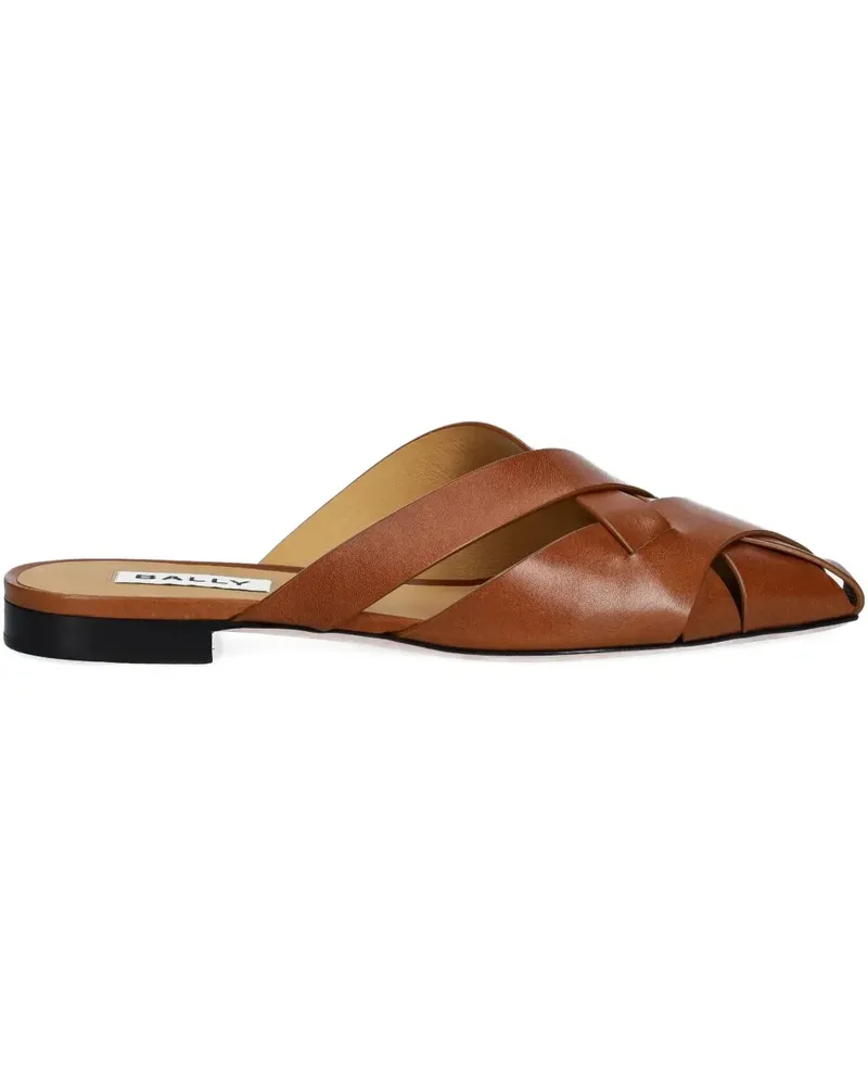 Bally Sylt Mules aus gebürstetem Leder - Braun Braun