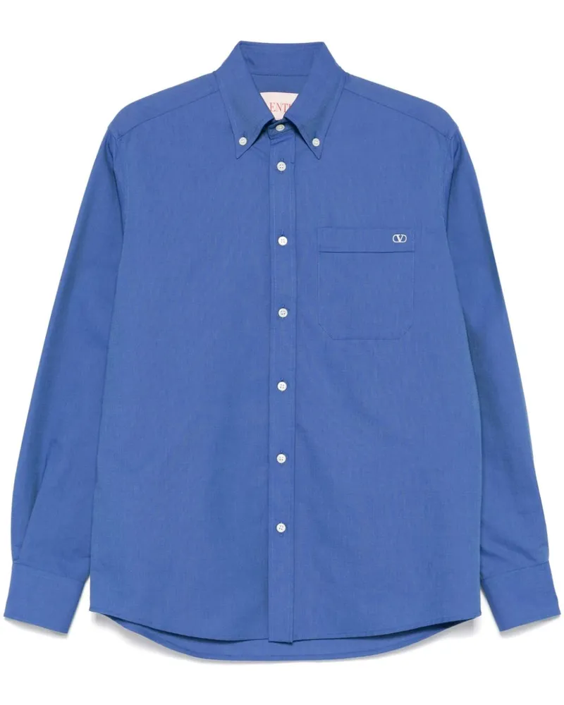Valentino Garavani Hemd mit VLogo-Stickerei - Blau Blau