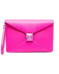 Valentino Garavani Rockstud Clutch Rosa