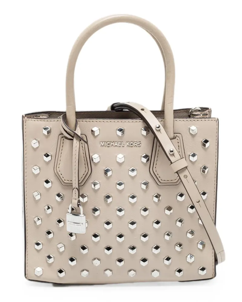 Michael Kors Mercer studded tote bag - Nude Nude