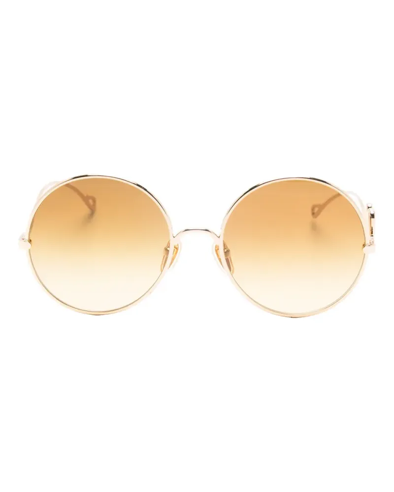 Chloé Sonnenbrille mit rundem Gestell - Gold Gold
