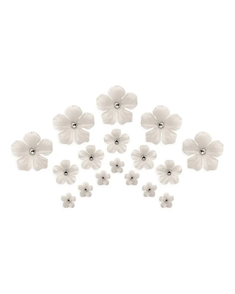 Jennifer Behr Haarmagnete mit Blumenmotiv - Silber Silber