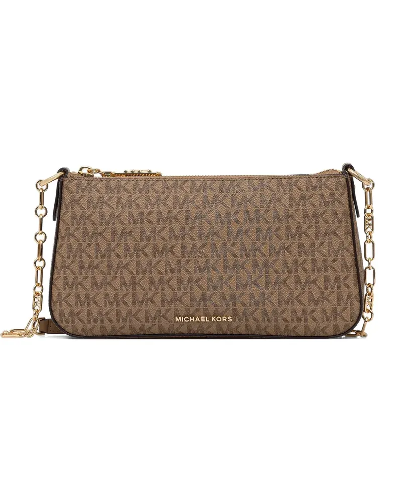 Michael Kors monogram-pattern shoulder bag - Braun Braun