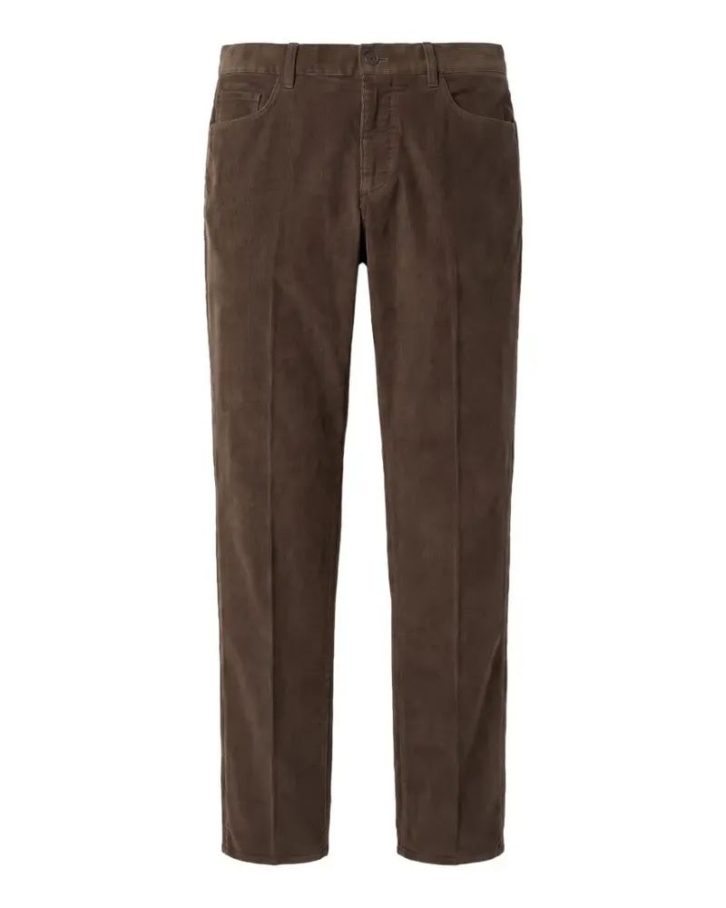 Incotex Straight-Leg-Hose aus Cord - Braun Braun