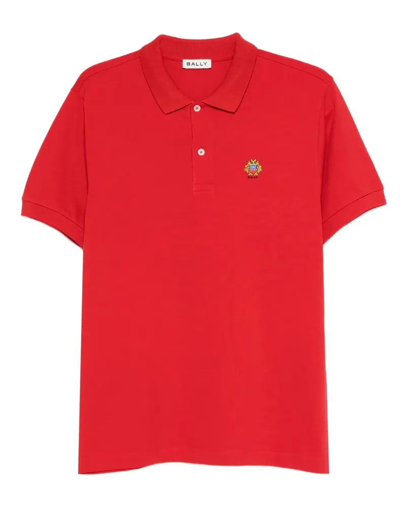 Bally Poloshirt mit Logo-Patch - Rot Rot
