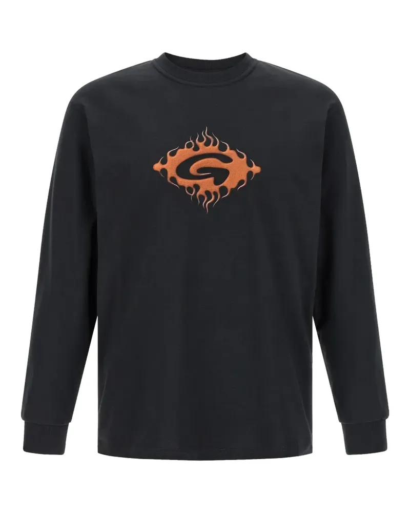 GRAMICCI Langarmshirt mit Flammen-Print - Schwarz Schwarz
