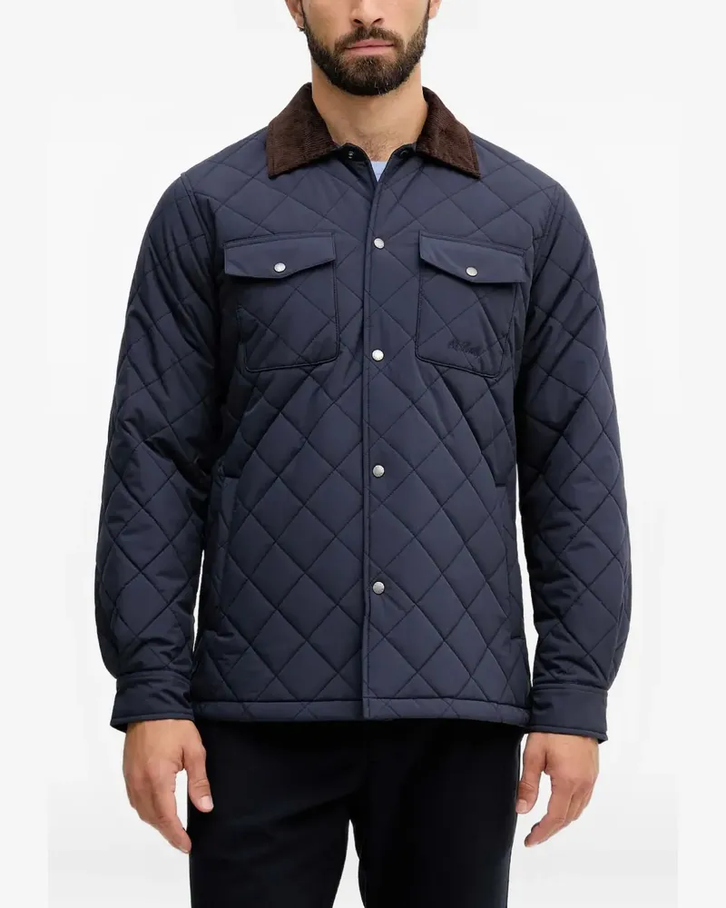 MC2 Saint Barth quilted corduroy-collar jacket - Blau Blau