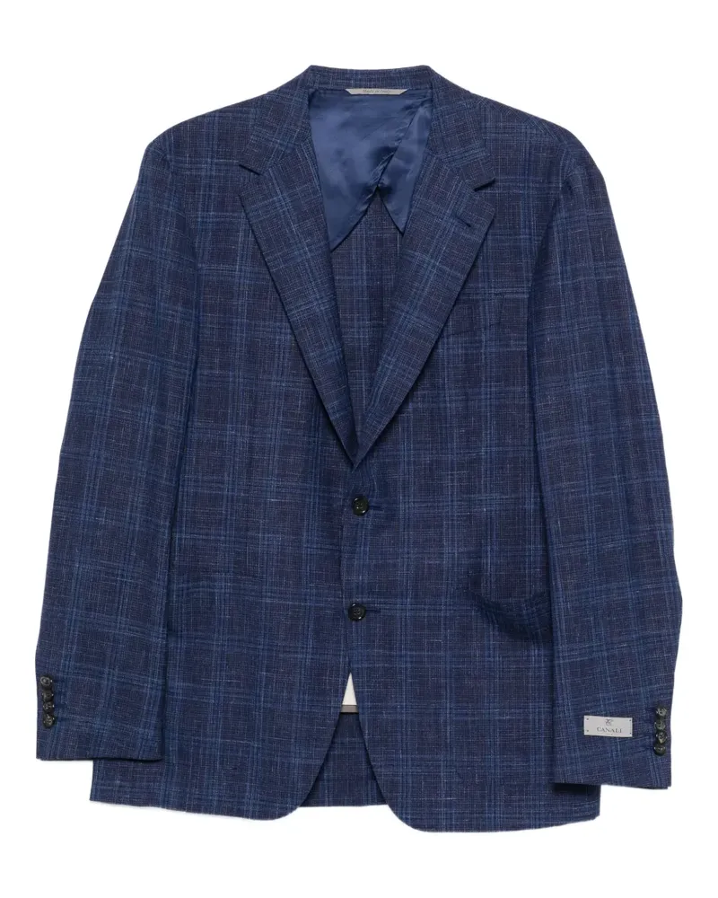 Canali Kariertes Sakko - Blau Blau