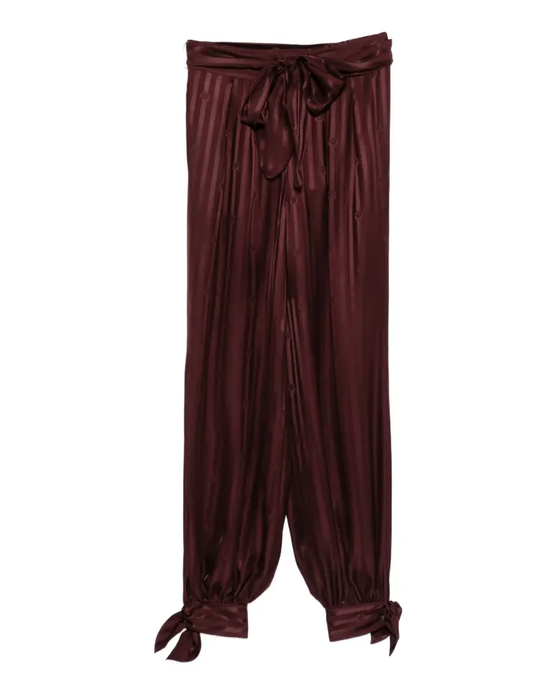 Zimmermann Gestreifte Hose mit Schnürung - Rot Rot