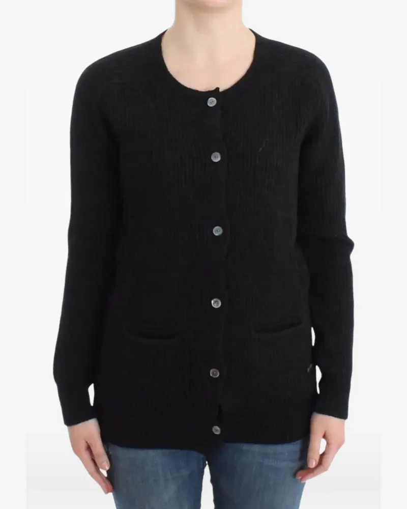 John Galliano Gerippter Cardigan - Schwarz Schwarz