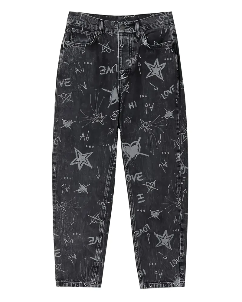 Twin-Set Jeans mit geradem Bein - Schwarz Schwarz