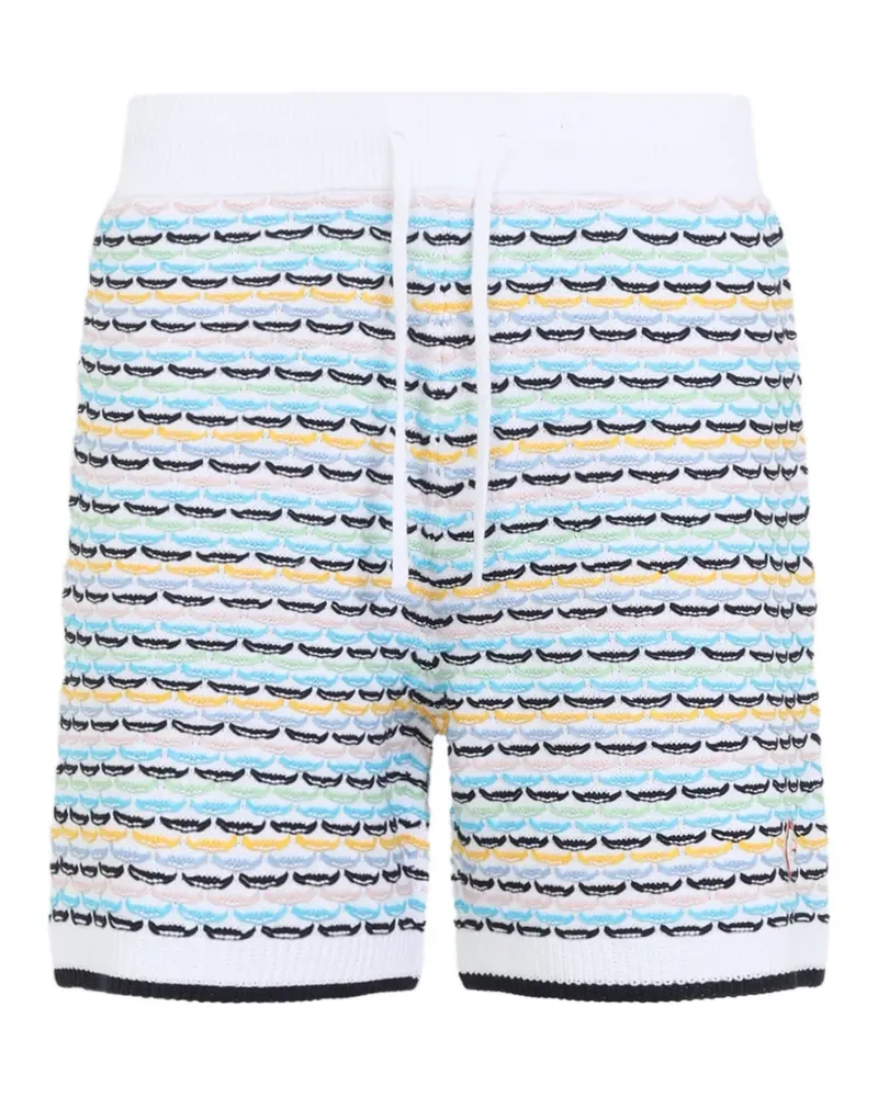 Casablanca Paris graphic-print drawstring bermuda shorts - Weiß Weiß