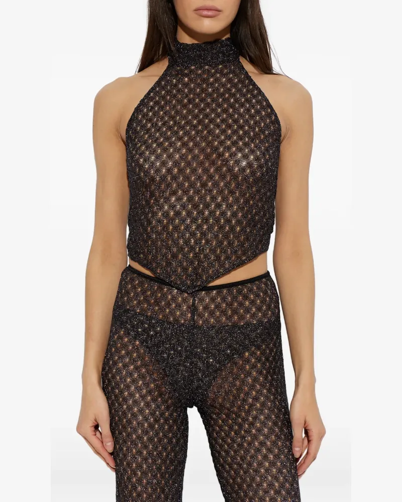 Missoni spiderweb-lace halterneck top - Schwarz Schwarz