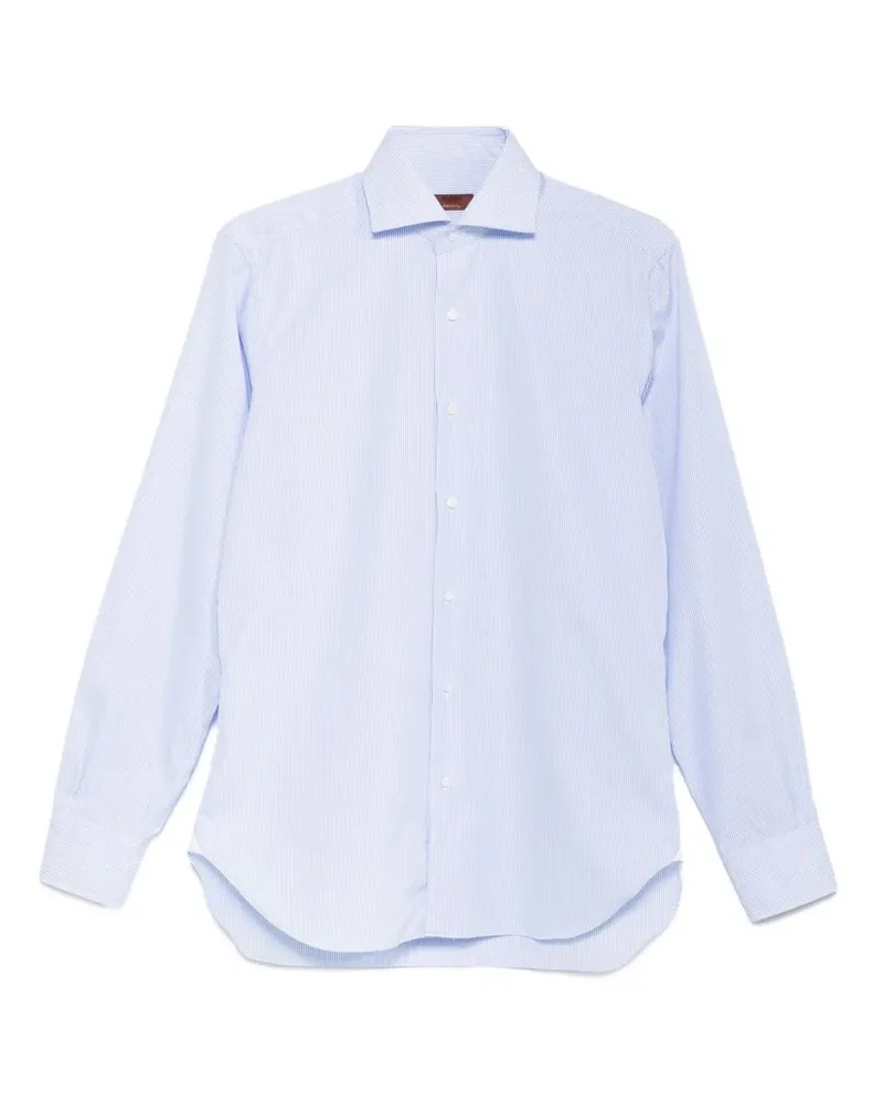 BARBA Gestreiftes Hemd - Blau Blau