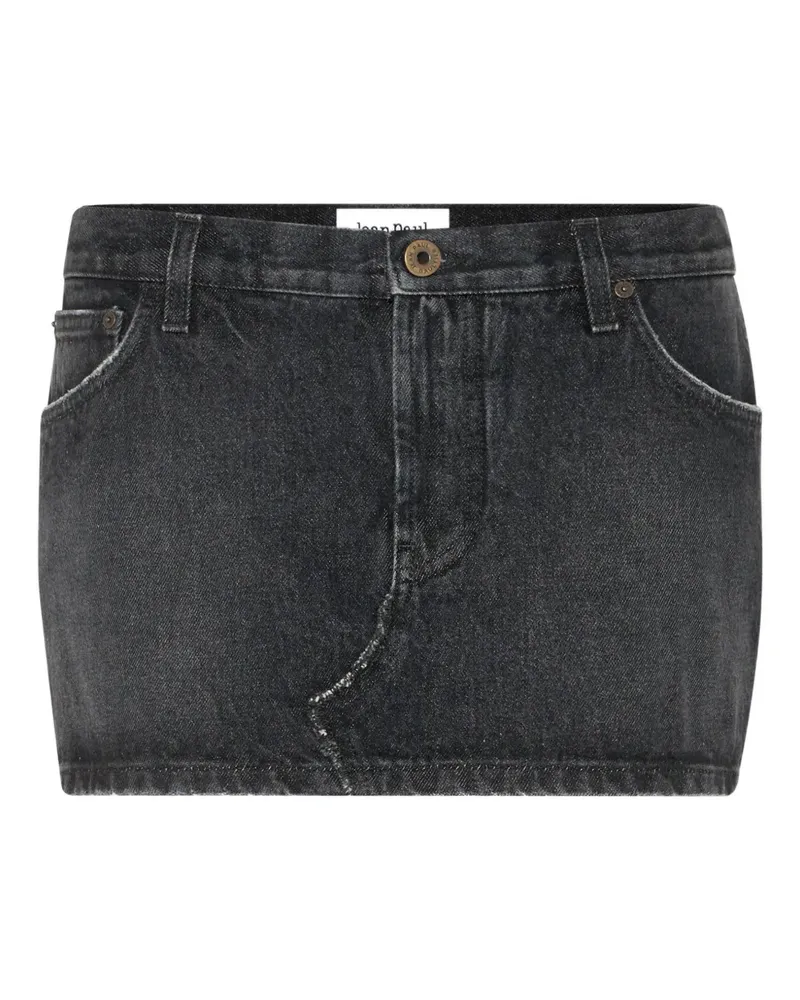 Jean Paul Gaultier Jeans-Minirock mit Taschen - Schwarz Schwarz