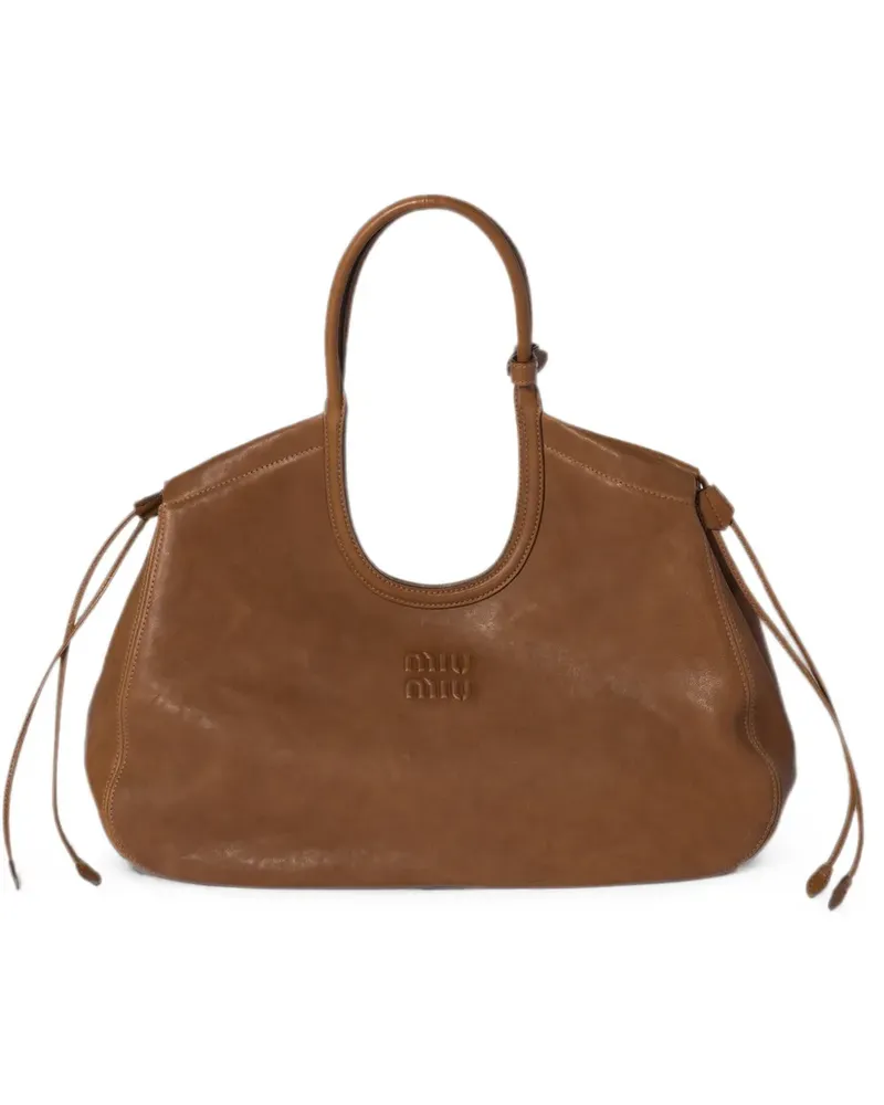 Miu Miu Ivy Tote Bag aus Nappaleder - Braun Braun