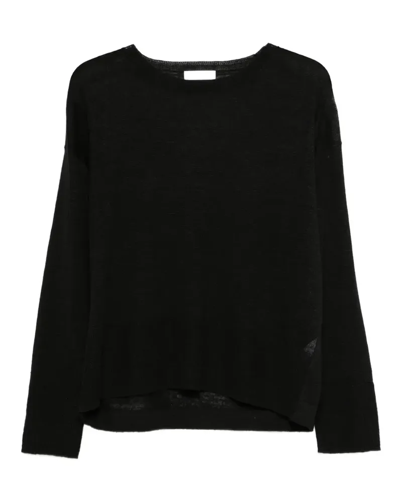 Majestic round neck sweater - Schwarz Schwarz