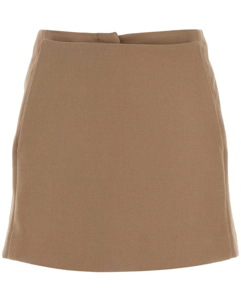 Fendi Cappuccino Wollhose-Rock - Nude Nude