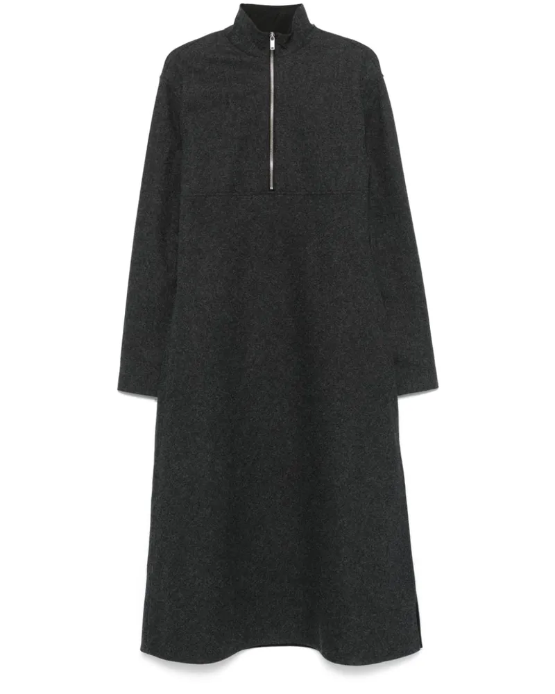 Jil Sander Midikleid aus Schurwolle - Grau Grau