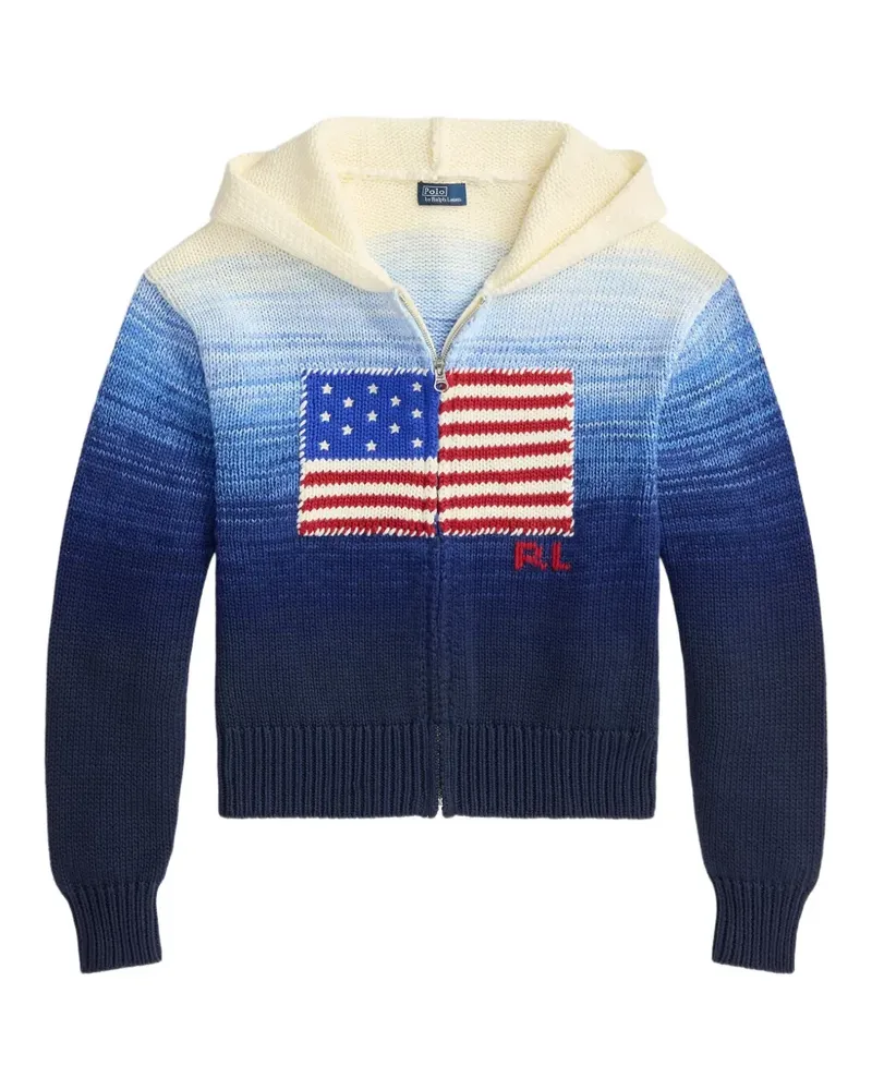 Ralph Lauren Hoodie mit Flaggenmotiv - Blau Blau
