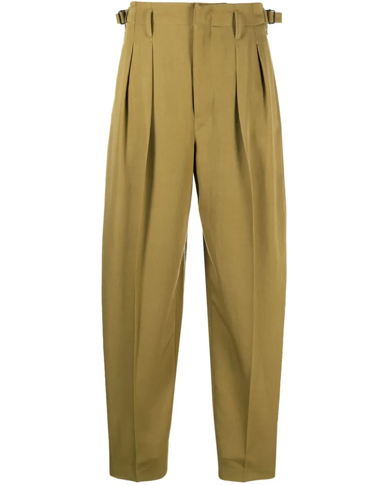 Christophe Lemaire Hose mit Bundfalten - Grün Grün