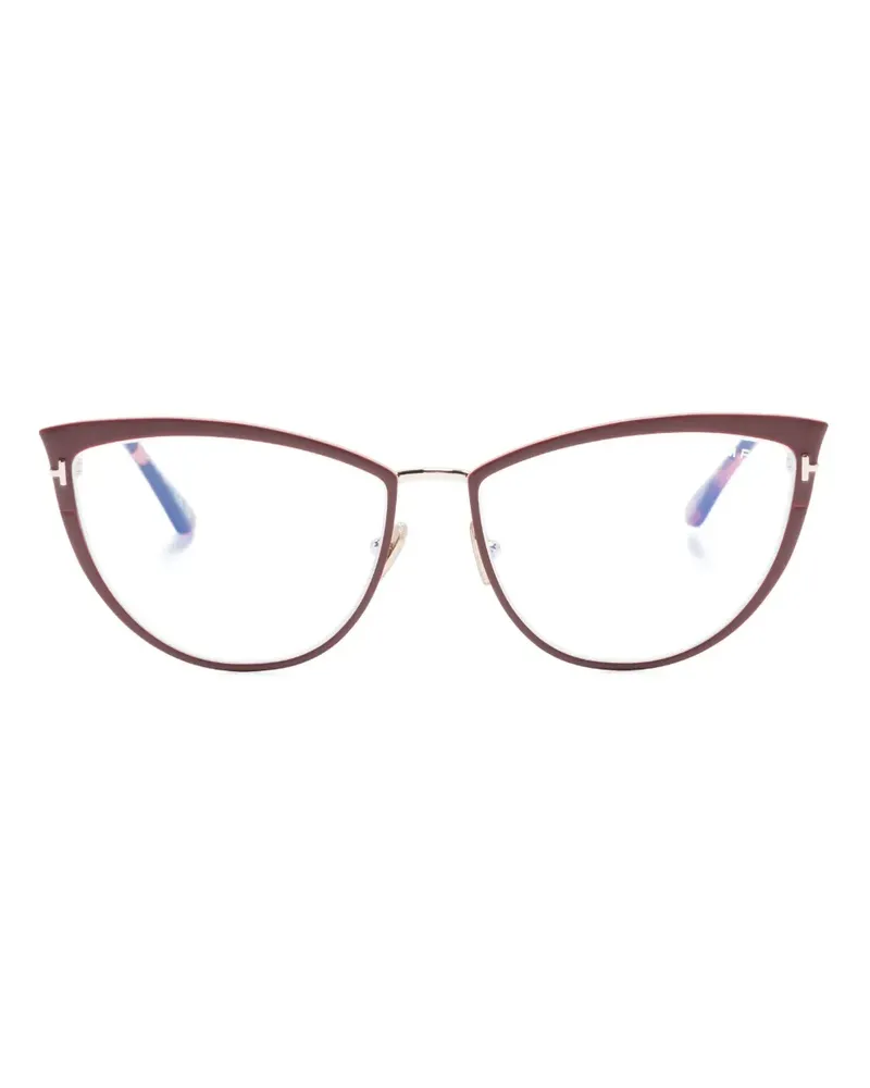 Tom Ford Cat-Eye-Brille in Schildpattoptik - Rot Rot