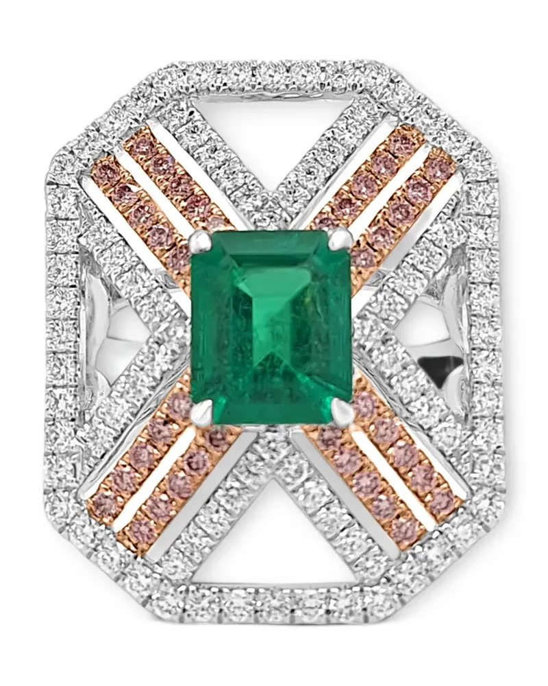 HYT Jewelry emerald and diamond ring - Silber Silber