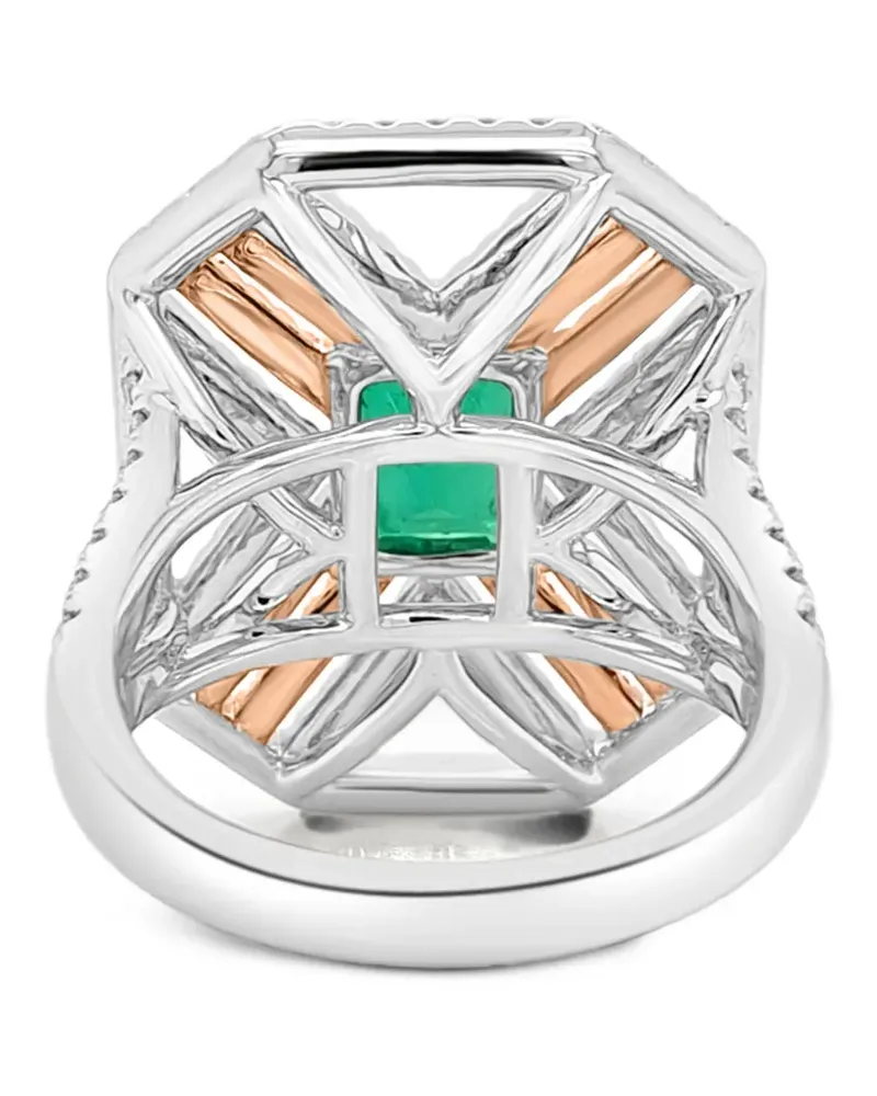 HYT Jewelry Ring mit Smaragd und Diamant - Silber Silber