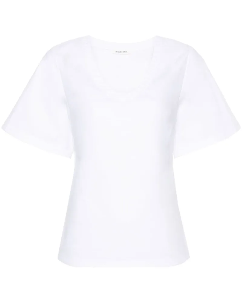 By Malene Birger Lunae T-Shirt mit U-Ausschnitt - Weiß Weiß