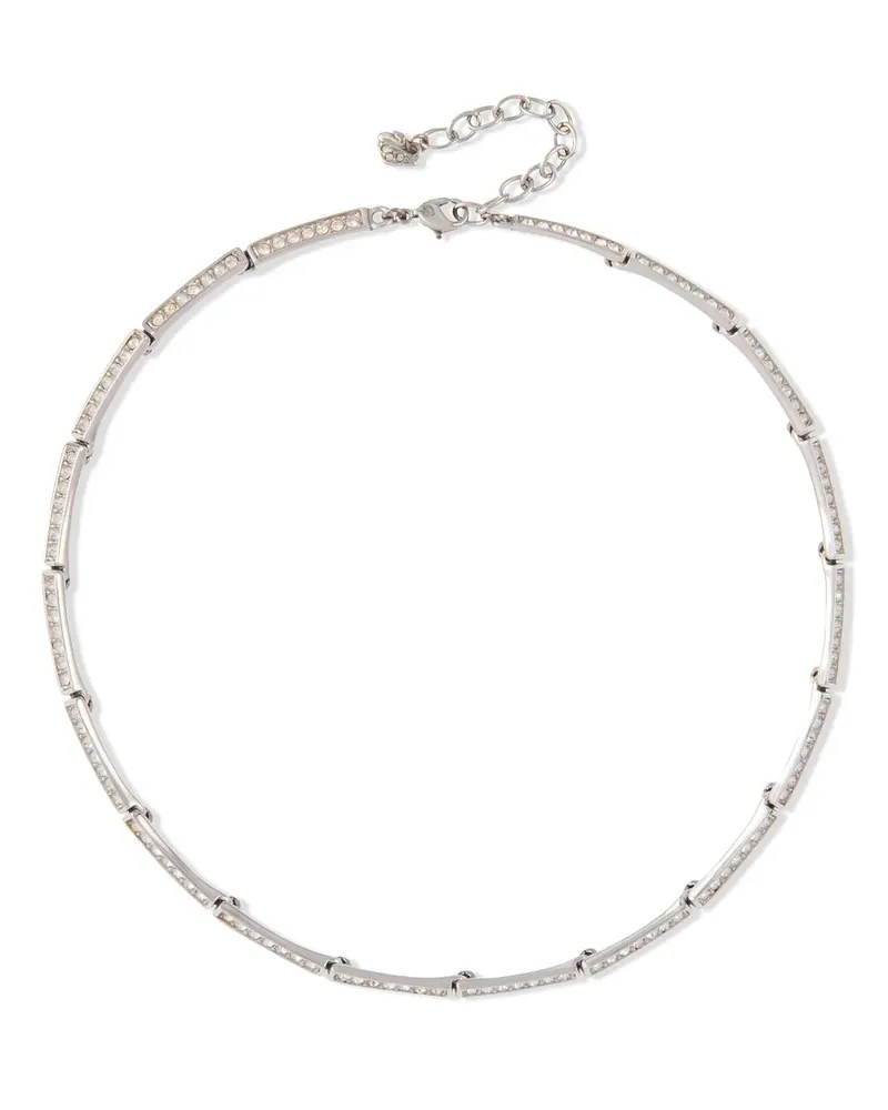 Swarovski 1990  Halskette mit Kristallen - Silber Silber