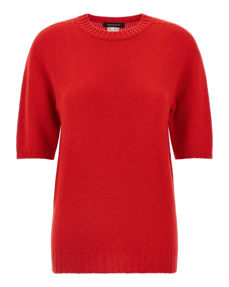 Fabiana Filippi Pullover mit kurzen Ärmeln - Rot Rot