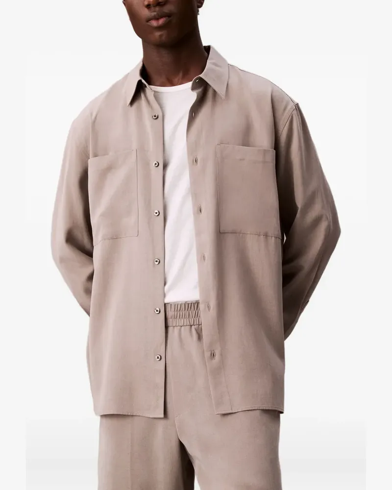 Calvin Klein Hemd mit Brusttaschen - Nude Nude